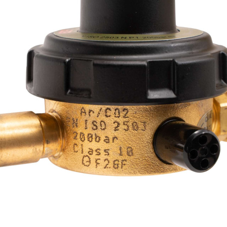 Регулятор для углекислоты и аргона KRASS Base Control SE FLOW ARG AR/CO2 - 200/- бар, вх. G3/4"; вых. G1/4"; 2 ротаметра 0-32л/мин