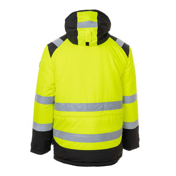 Куртка-парка сигнальная зимняя BRODEKS KW217, желтый/черный (S) (KW217YELLOWS)