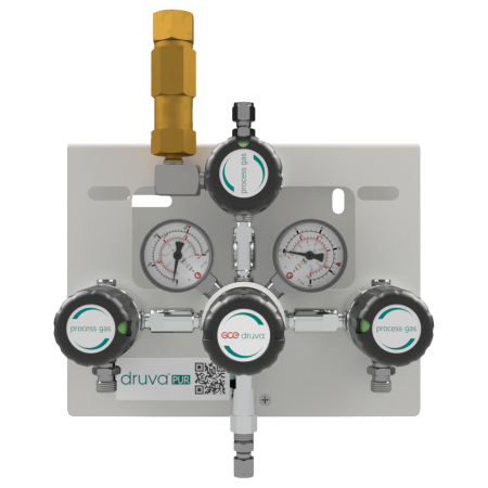 Рампа ручная двухплечевая GCE Druva MPLH0MDS из хромированной латуни