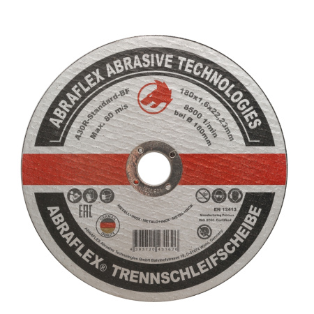 Круг отрезной Abraflex 180x1,6x22,23 A-30R Standard BF (металл+нерж.) (T000037857)