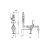 Редуктор сетевой GCE HF-Set S100+GVA90 Пропан;20 м3/час;-/4бар; вх.G1/2"LH,вых.G3/"LH+ниппель11мм