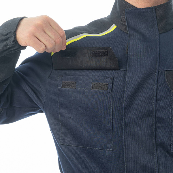 Комбинезон сварщика BRODEKS FS58-01, т.синий/черный (XS) (FS58-01NAVYXS)