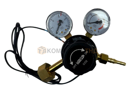 Регулятор для углекислоты и аргона KRASS У 30 КРП с встроенным подогревателем 36V