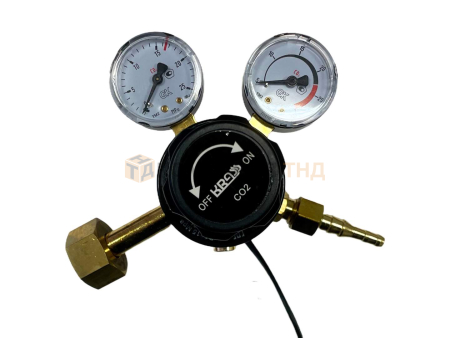 Регулятор для углекислоты и аргона KRASS У 30 КРП с встроенным подогревателем 36V