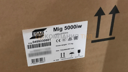 Инверторный полуавтомат Aristo Mig 5000iw/5000i/U5000iw Сварочный аппарат ESAB Aristo Mig 5000iw 400V, водяное охлаждение