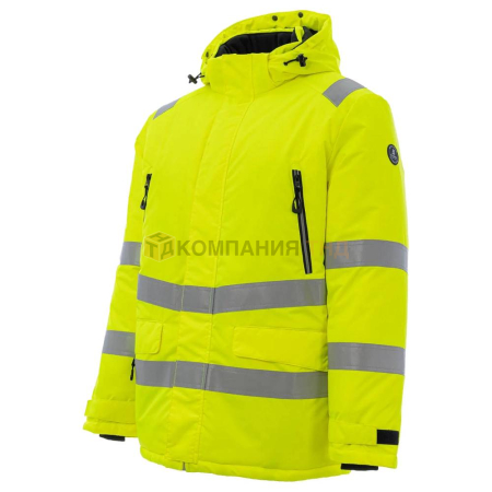 Куртка-парка сигнальная зимняя BRODEKS KW220, желтый (L) (KW220YELLOWL)