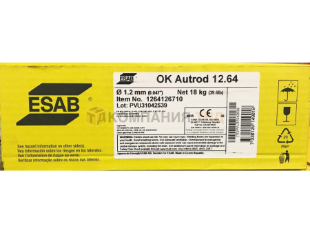 Сварочная проволока сплошного сечения ESAB OK Autrod 12.64 для полуавтоматической сварки Проволока сварочная ESAB OK Autrod 12.64