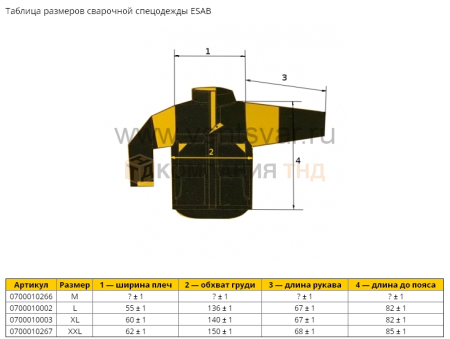Куртка сварщика замшевая ESAB