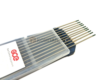 Электроды вольфрамовые GCE WP ф 1,0 мм х 175 мм (10шт.) (400P010175)