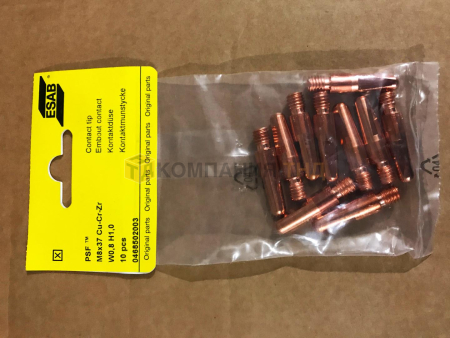 Наконечники контактные ESAB CuCrZr M8x37 w 0,8 мм Наконечники контактные ESAB CuCrZr M8x37 w 0,8 мм