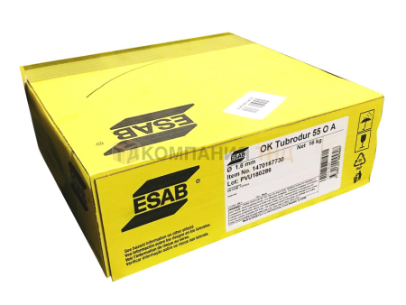 Порошковая проволока ESAB OK Tubrodur 55 O A (OK Tubrodur 14.70) для наплавки слоёв с особыми свойствами Проволока порошковая ESAB OK Tubrodur 55 O A (OK Tubrodur 14.70)