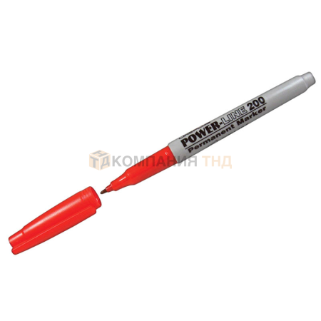 Маркер перманентный Line Plus 200F красный, пулевидный, 0,7мм, PER-200F (069451)
