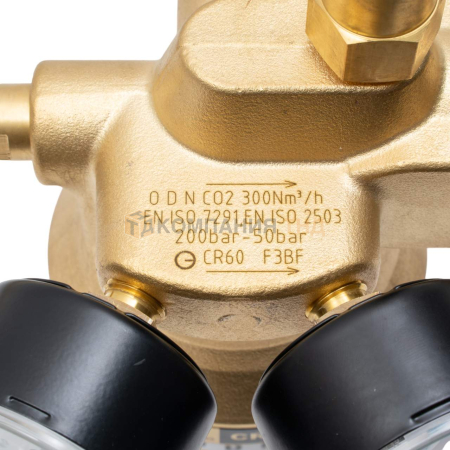 Регулятор GCE CR 60 Кислород/Инертные газы 200/50 бар вх. G3/4, вых. G1/2; 400 м3/час