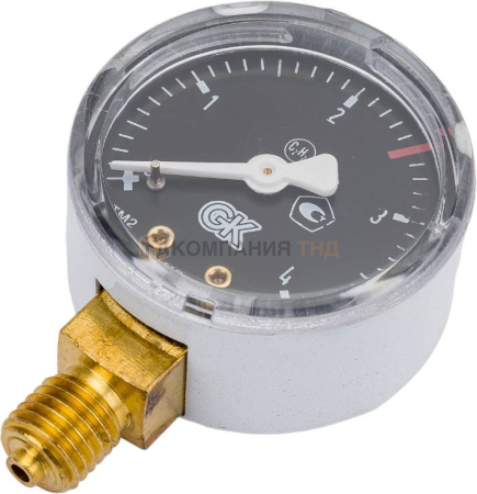 Манометр ацетиленовый KRASS 2,5/4 МПа, 50 мм, М12х1,5