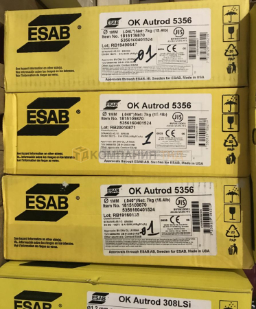 Сварочная проволока сплошного сечения ESAB OK Autrod 5356 (OK Autrod 18.15) для дуговой сварки алюминия в среде защитных газов Проволока сварочная ESAB OK Autrod 5356 (OK Autrod 18.15)