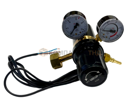 Регулятор для углекислоты и аргона KRASS У 30 КРП с встроенным подогревателем 36V