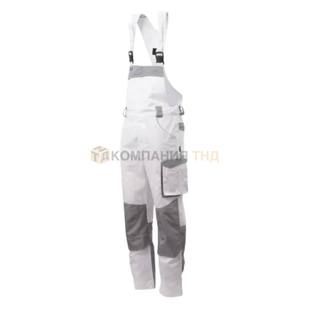 Полукомбинезон BRODEKS KS402, белый/серый (L) (KS402WHITEL)