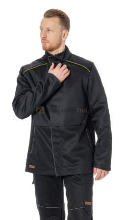 Куртка сварщика BRODEKS FS28-02, черный (S) (FS28-02BLACKS)