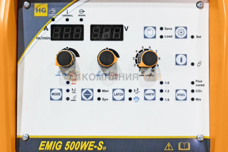 Сварочный полуавтомат HUGONG EMIG 500WE-S III (цифровой подающий) (без горелки и кабель-пакета)