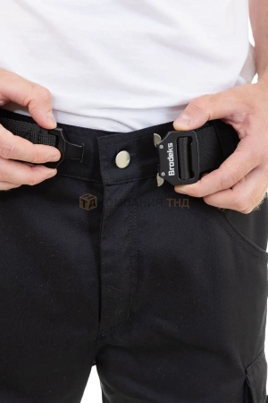 Ремень BRODEKS KM102+ stretch, черный 117см (KM102blackstr117)