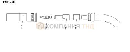 Сварочные горелки ESAB PSF 260 для полуавтоматической MIG/MAG сварки Горелки ESAB PSF 260