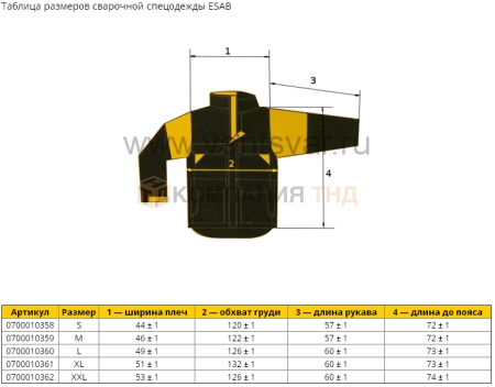 Куртка сварщика огнестойкая ESAB FR Welding Jacket Куртка сварщика ESAB FR Welding Jacket