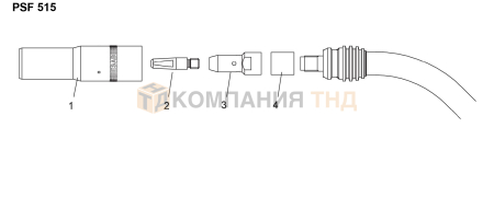 Сварочные горелки ESAB PSF 515 для полуавтоматической MIG/MAG сварки Горелки ESAB PSF 515