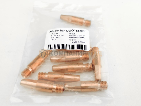 Наконечники контактные ESAB CuCrZr M8x37 w 0,8 мм Наконечники контактные ESAB CuCrZr M8x37 w 0,8 мм