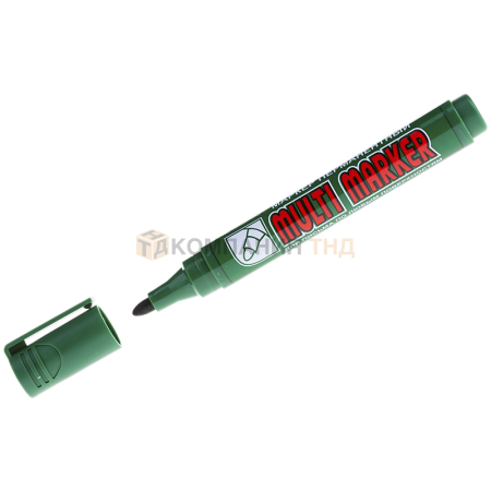 Маркер перманентный Crown Multi Marker зеленый, пулевидный, 3мм, CPM-800 (002673)