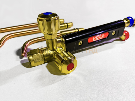 Горелка ацетиленовая KRASS Г2С-Мини (с универсальным ниппелем 6/9) цельнотянутые нак.№ 0, 1, 2