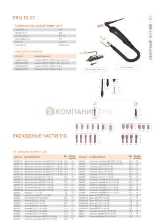 Сварочная горелка Сварог PRO TS 17 Сварочная горелка Сварог PRO TS 17