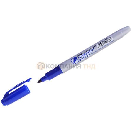 Маркер перманентный Crown Multi Marker Slim синий, пулевидный, 2мм, P-505 (207898)