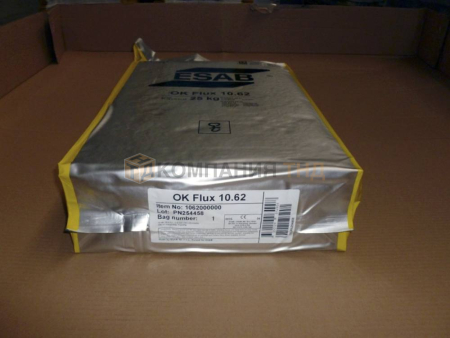 Сварочный флюс ESAB OK FLUX 10.62 для сварки  особо ответственных изделий из конструкционных углеродистых, низко- и легированных, теплоустойчивых и высокопрочных сталей Флюс сварочный ESAB OK FLUX 10.62