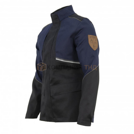 Куртка сварщика BRODEKS FS28-01, 1 класс, т.синий/черный 