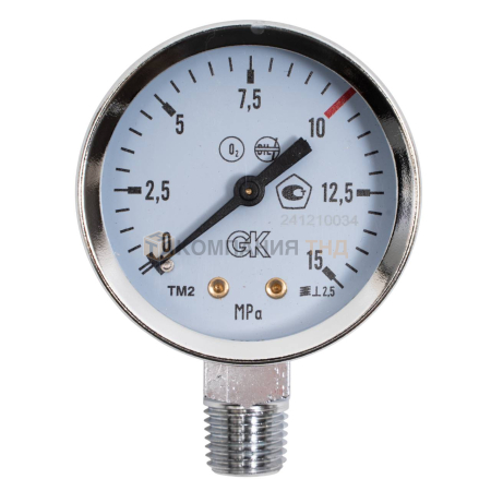 Манометр кислородный KRASS 10/15 МПа, 50 мм, NPT1/4