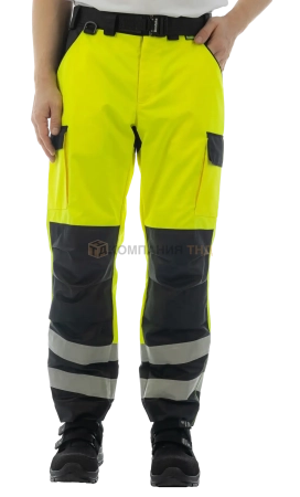 Брюки сигнальные BRODEKS KS313, желтый/черный