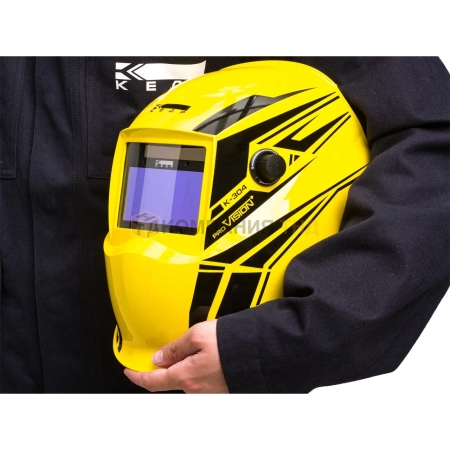 Маска сварочная КЕДР К-304 PRO, жёлтая (8009794)