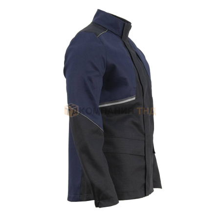 Куртка сварщика BRODEKS FS28-01, 1 класс, т.синий/черный 