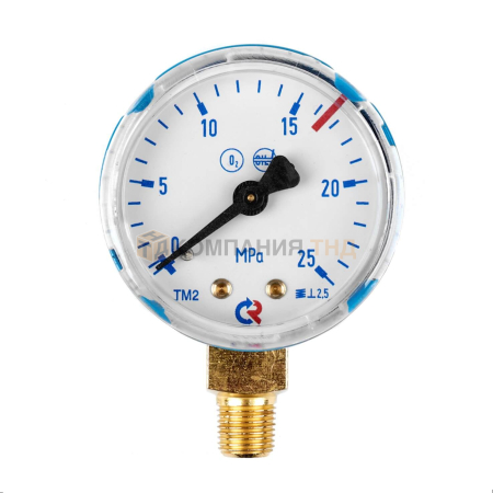 Манометр ПТК 25,0 МПа, 1/8 NPT, кислород (001.050.913)