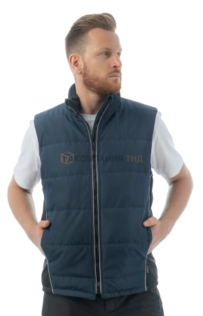 Жилет утепленный BRODEKS KW101, синий (S) (KW101NAVYS)
