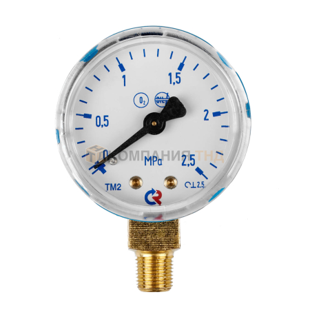 Манометр ПТК 2,5 МПа, 1/8 NPT, кислород (001.050.911)