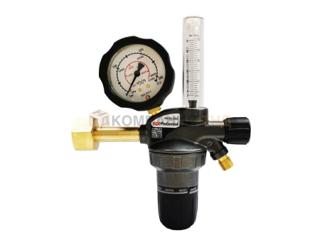 Редуктор углекислотный GCE ProControl Ar/CO2 - Aргон/СО2 - 200/ - бар, вх. G3/4"; вых. G1/4"; ротаметр 0-30л/мин. Артикул PCARV0059.