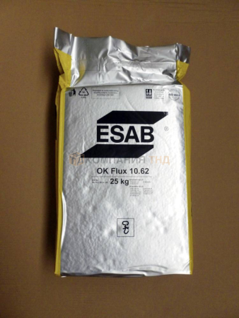 Сварочный флюс ESAB OK FLUX 10.62 для сварки  особо ответственных изделий из конструкционных углеродистых, низко- и легированных, теплоустойчивых и высокопрочных сталей Флюс сварочный ESAB OK FLUX 10.62