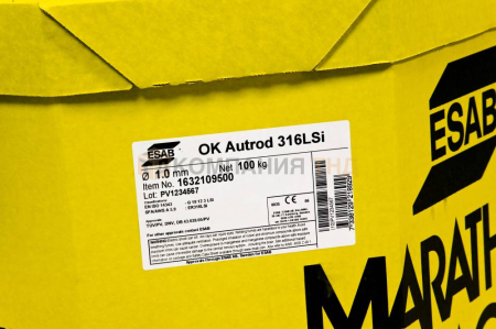 Сварочная проволока сплошного сечения ESAB OK Autrod 316LSi для полуавтоматической сварки Проволока сварочная ESAB OK Autrod 316LSi