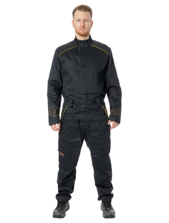 Комбинезон сварщика BRODEKS FS58-02, черный (M) (FS58-02BLACKM)