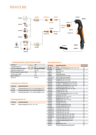 Плазмотрон Сварог TECH CS 101, 12 м, IVT7957 Плазмотрон Сварог TECH CS 101, 12 м, IVT7957