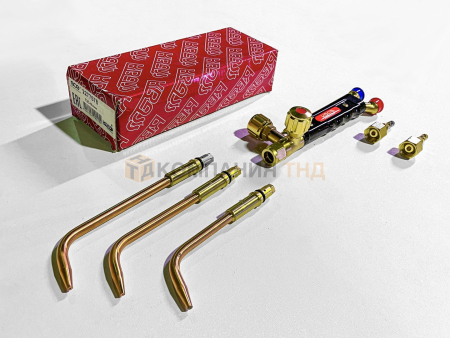 Горелка ацетиленовая KRASS Г2С-Мини (с универсальным ниппелем 6/9) цельнотянутые нак.№ 0, 1, 2