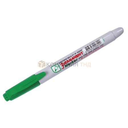 Маркер перманентный Crown Multi Marker Super Slim зеленый, пулевидный, 1мм, P-505F (207901)