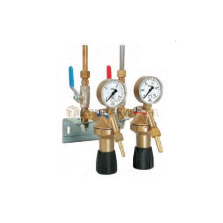 Редуктор сетевой GCE Dinset Кислород/Ацетилен; вх. G3/8", вых. G1/4", G3/8"LH (14096153)