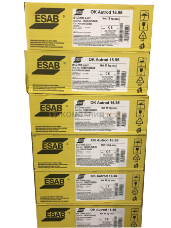 Сварочная проволока сплошного сечения ESAB OK Autrod 16.95 дуговой сварки в среде защитных газов Проволока сварочная ESAB OK Autrod 16.95